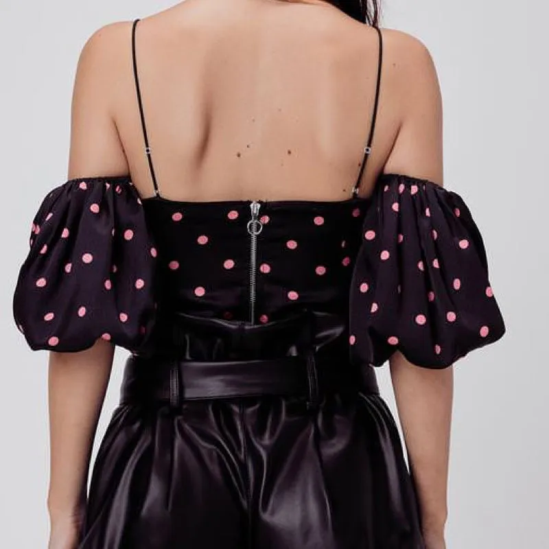 Jenny Off The Shoulder Top Peachdot - L (B)