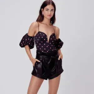 Jenny Off The Shoulder Top Peachdot - L (B)