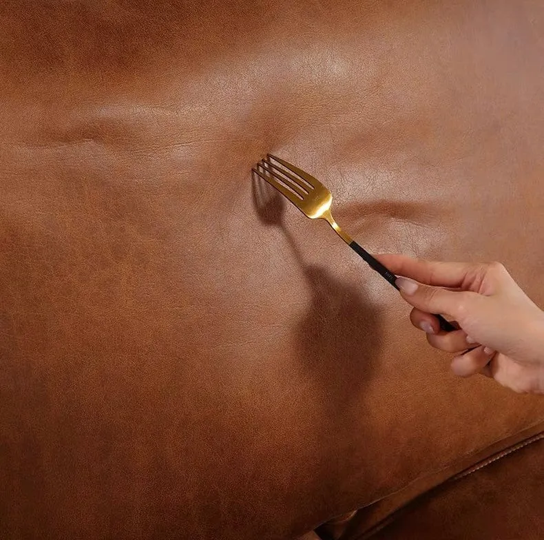 Joan Scratch Resistant Backrest Slider Leather Sofa