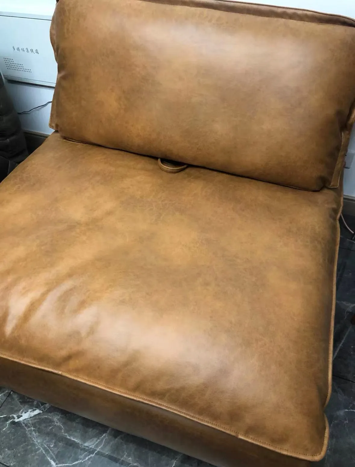 Joan Scratch Resistant Backrest Slider Leather Sofa