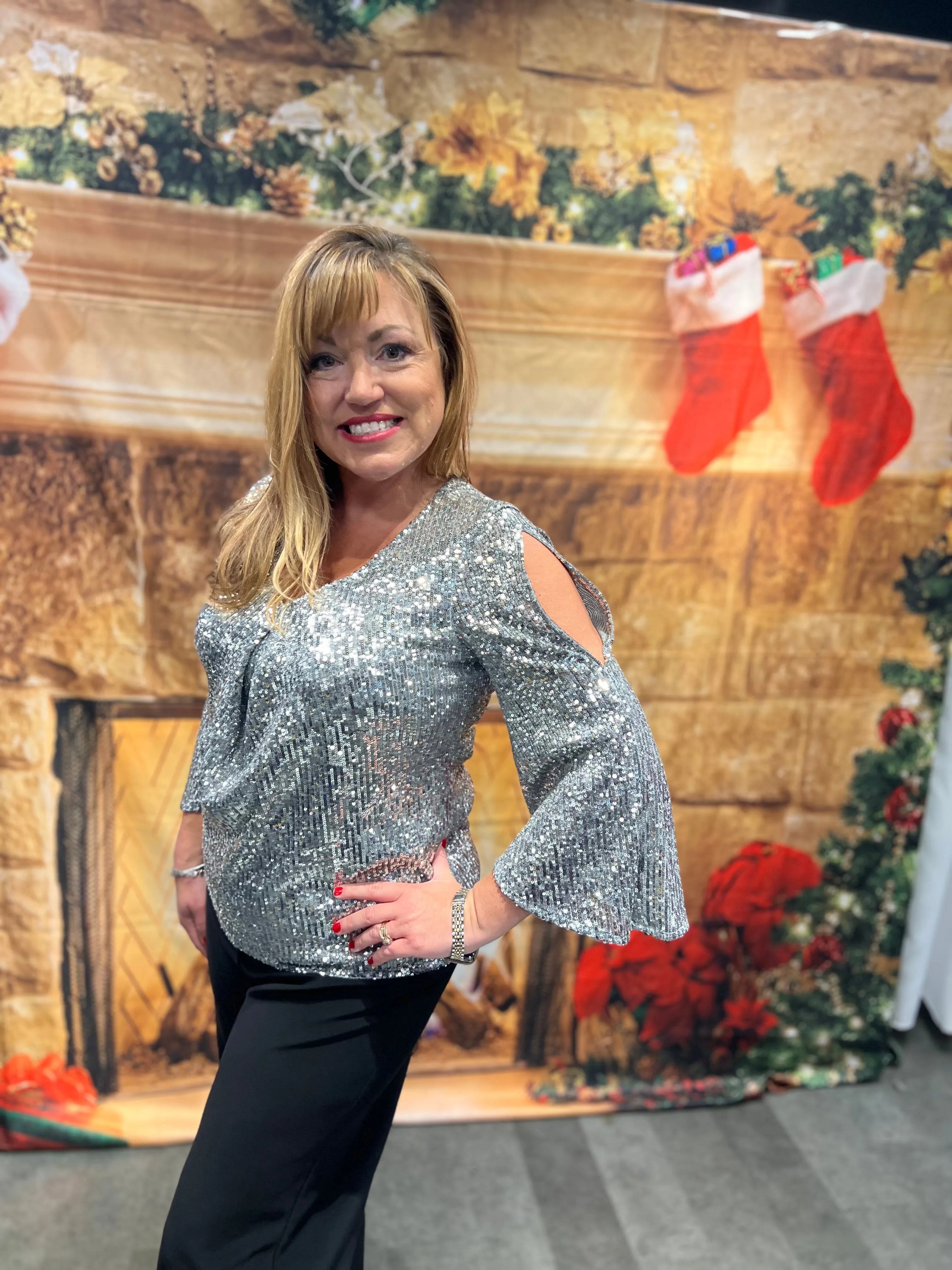 JOSEPH RIBKOFF 234701 Sequin Top