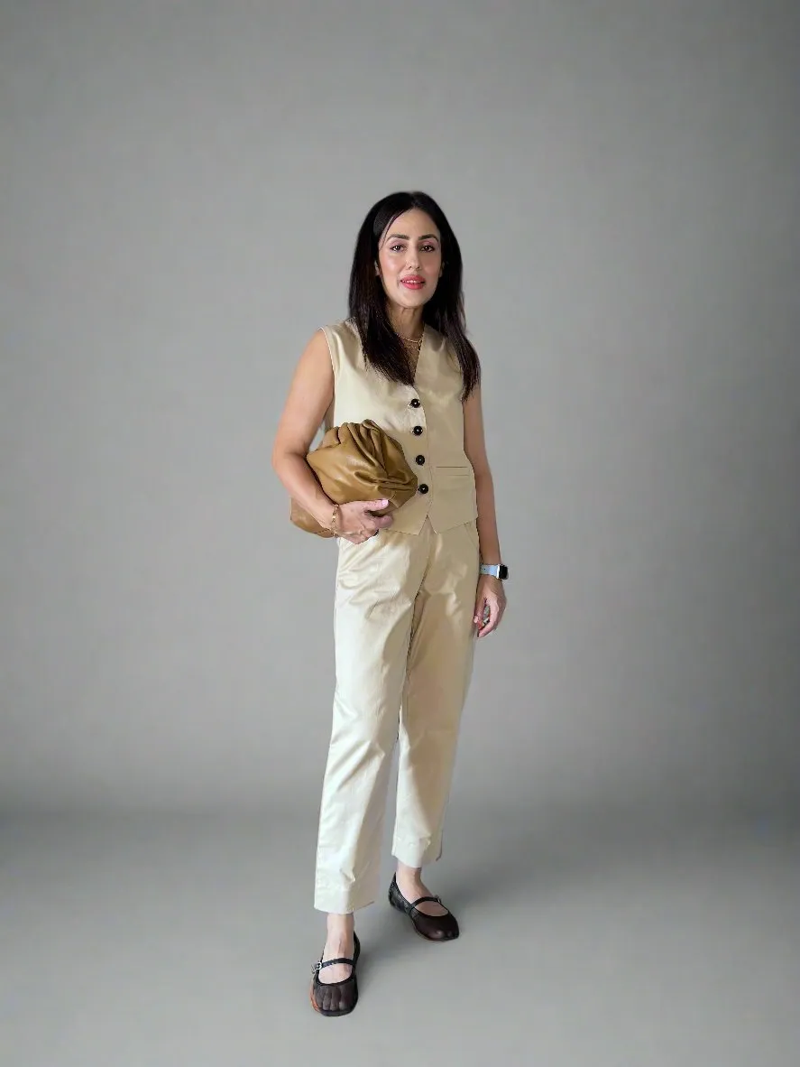 Khaki Vest and Pant