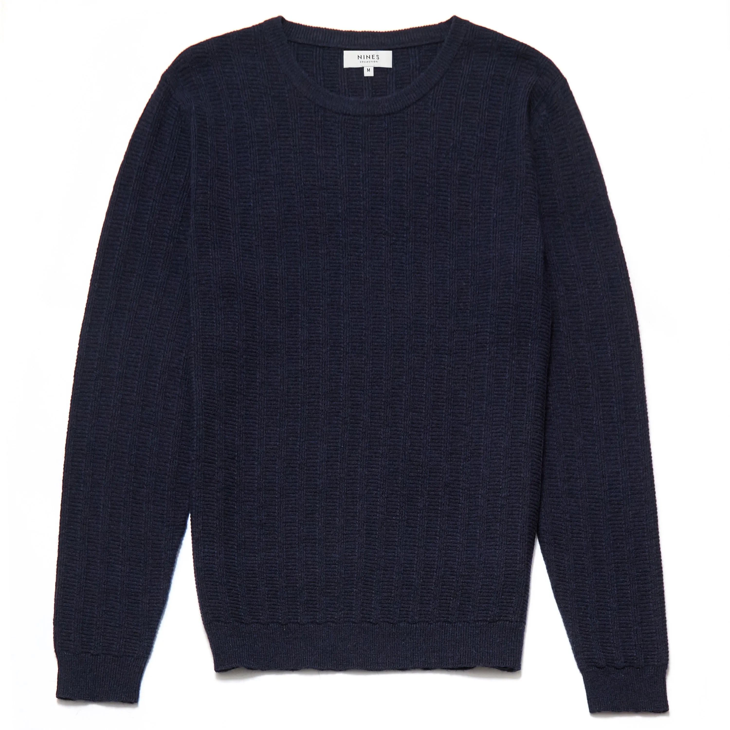 Knightsbridge Lambswool Blend Crew Neck Jumper in Navy