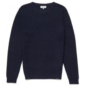 Knightsbridge Lambswool Blend Crew Neck Jumper in Navy