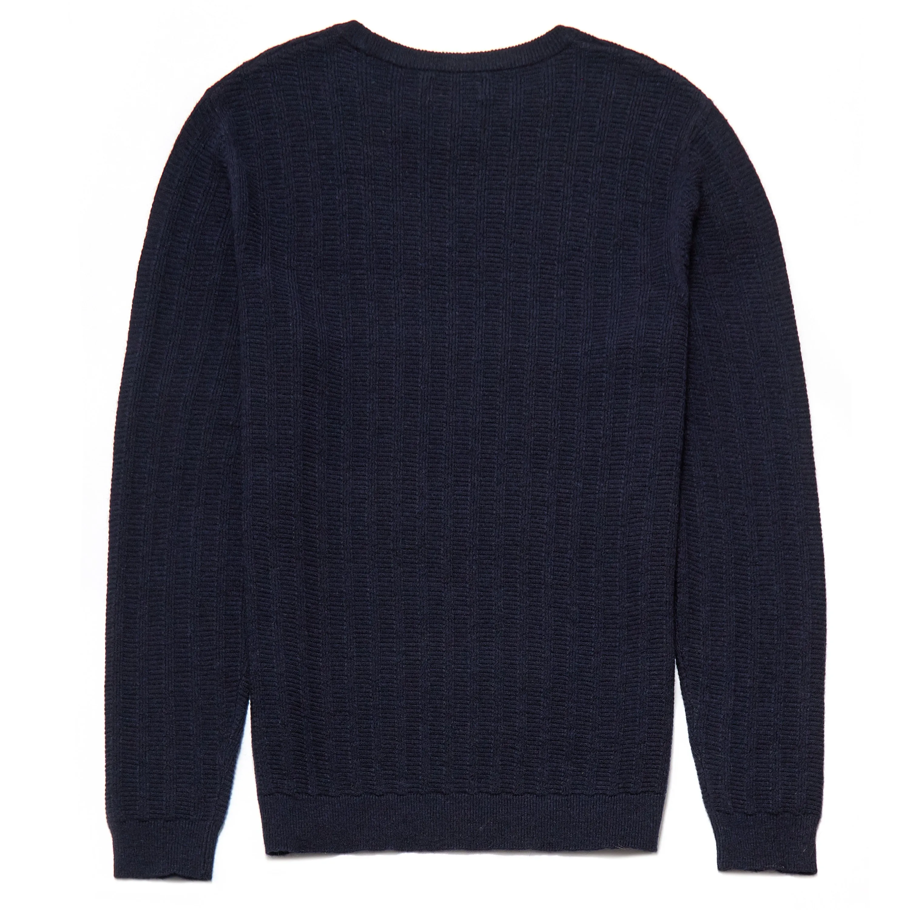 Knightsbridge Lambswool Blend Crew Neck Jumper in Navy