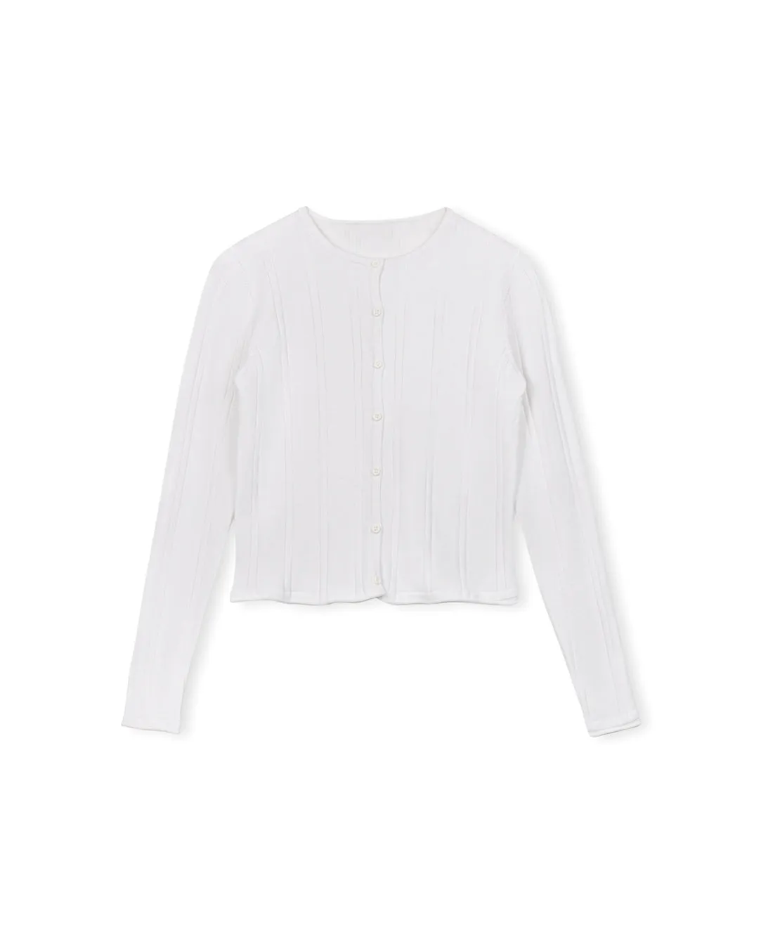 Knit Eyelet Detail Cardigan