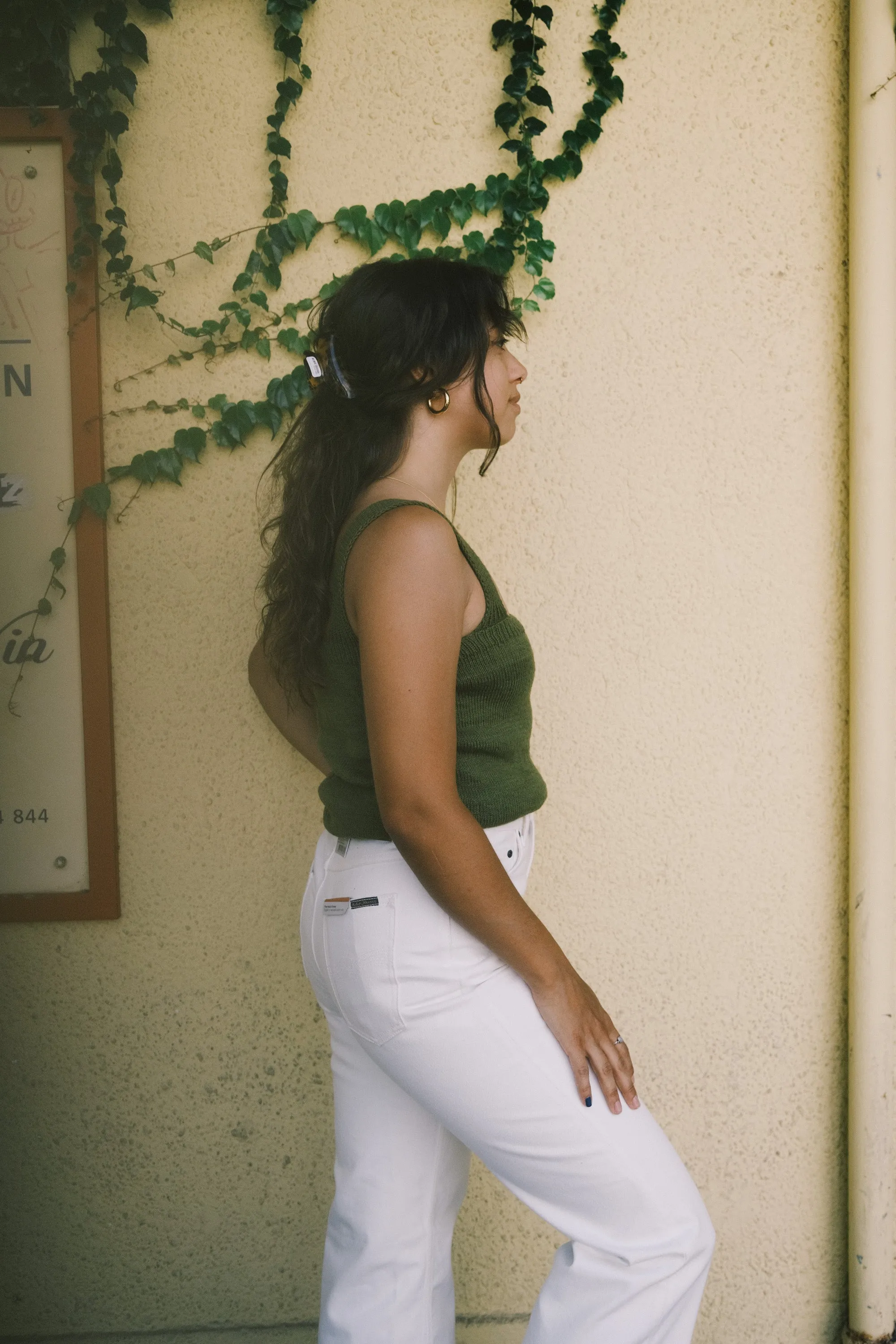 knit top - anshu - olive