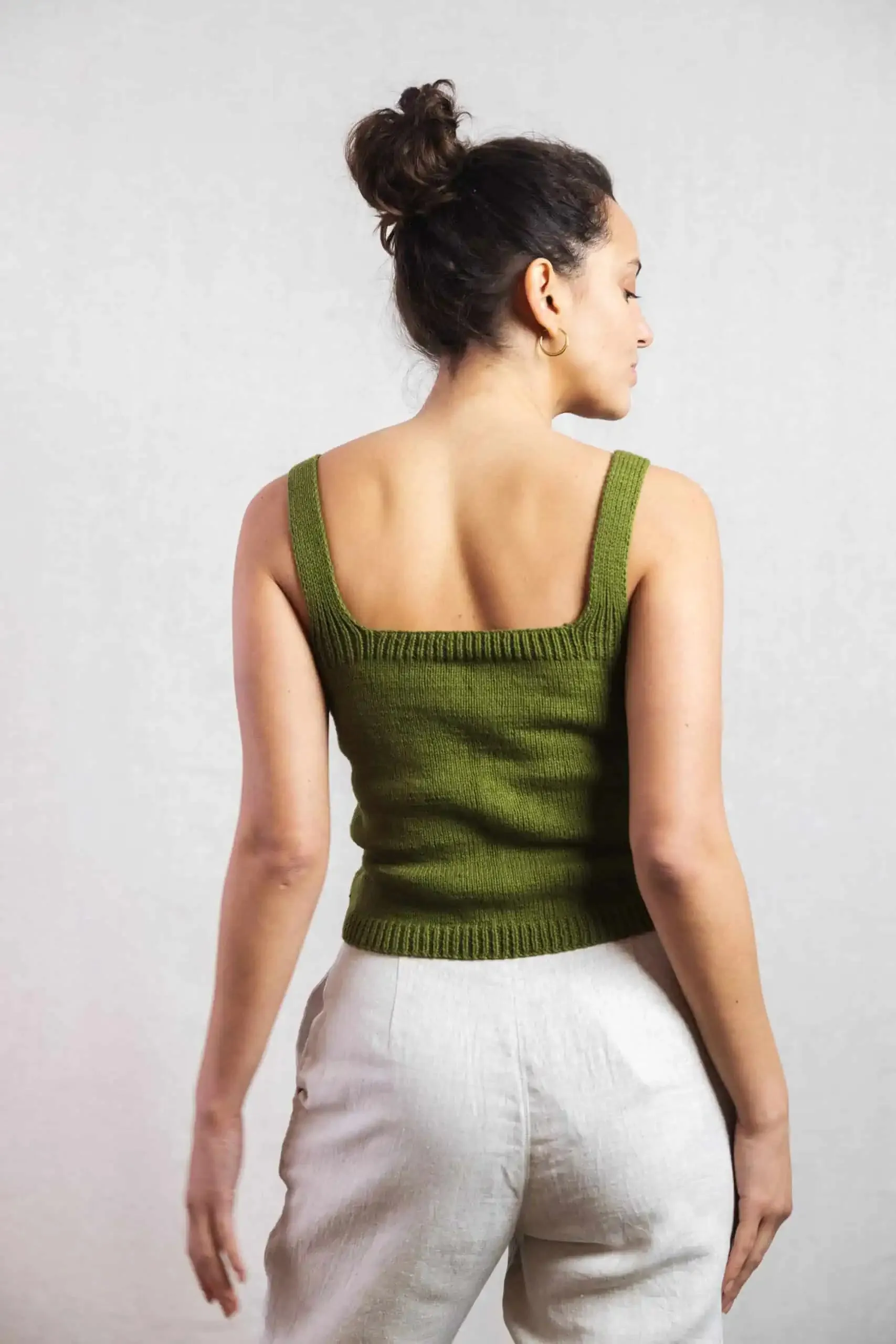 knit top - anshu - olive
