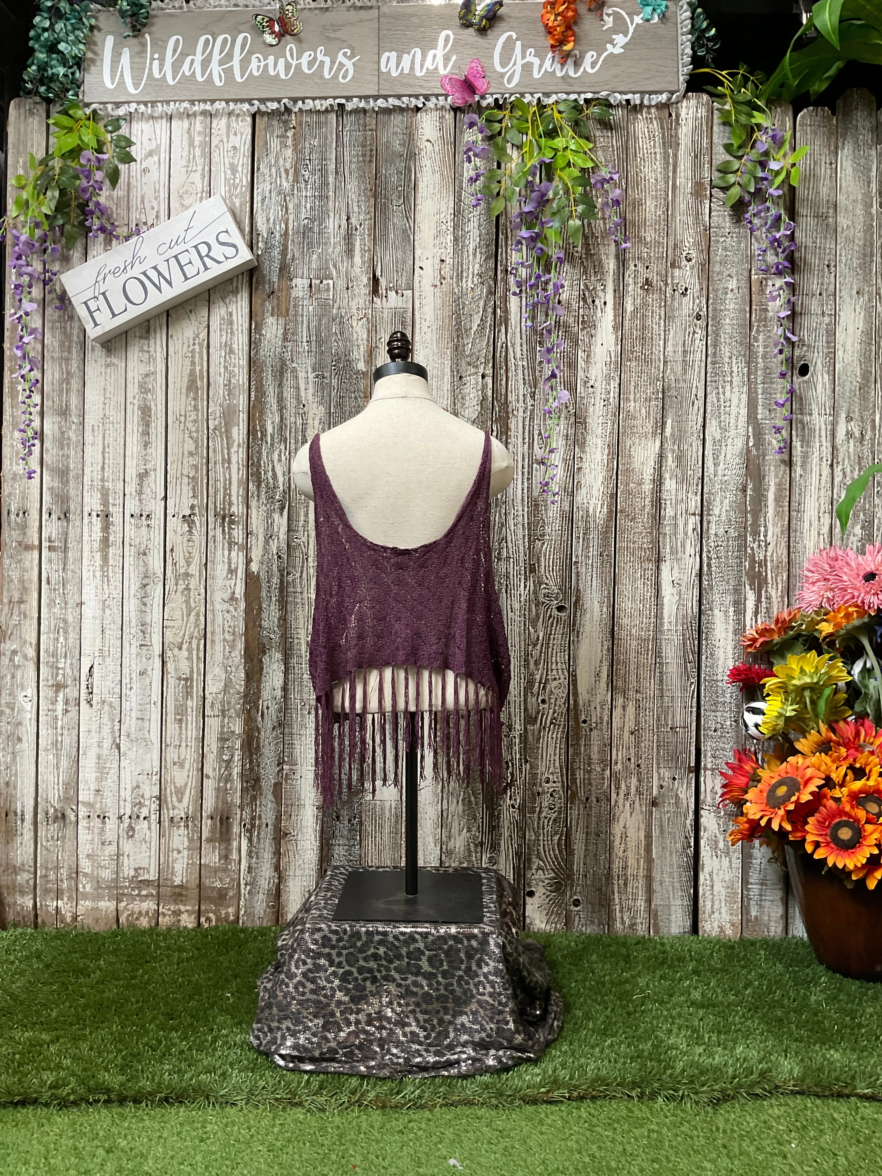Knits & Tassles Crop Tank