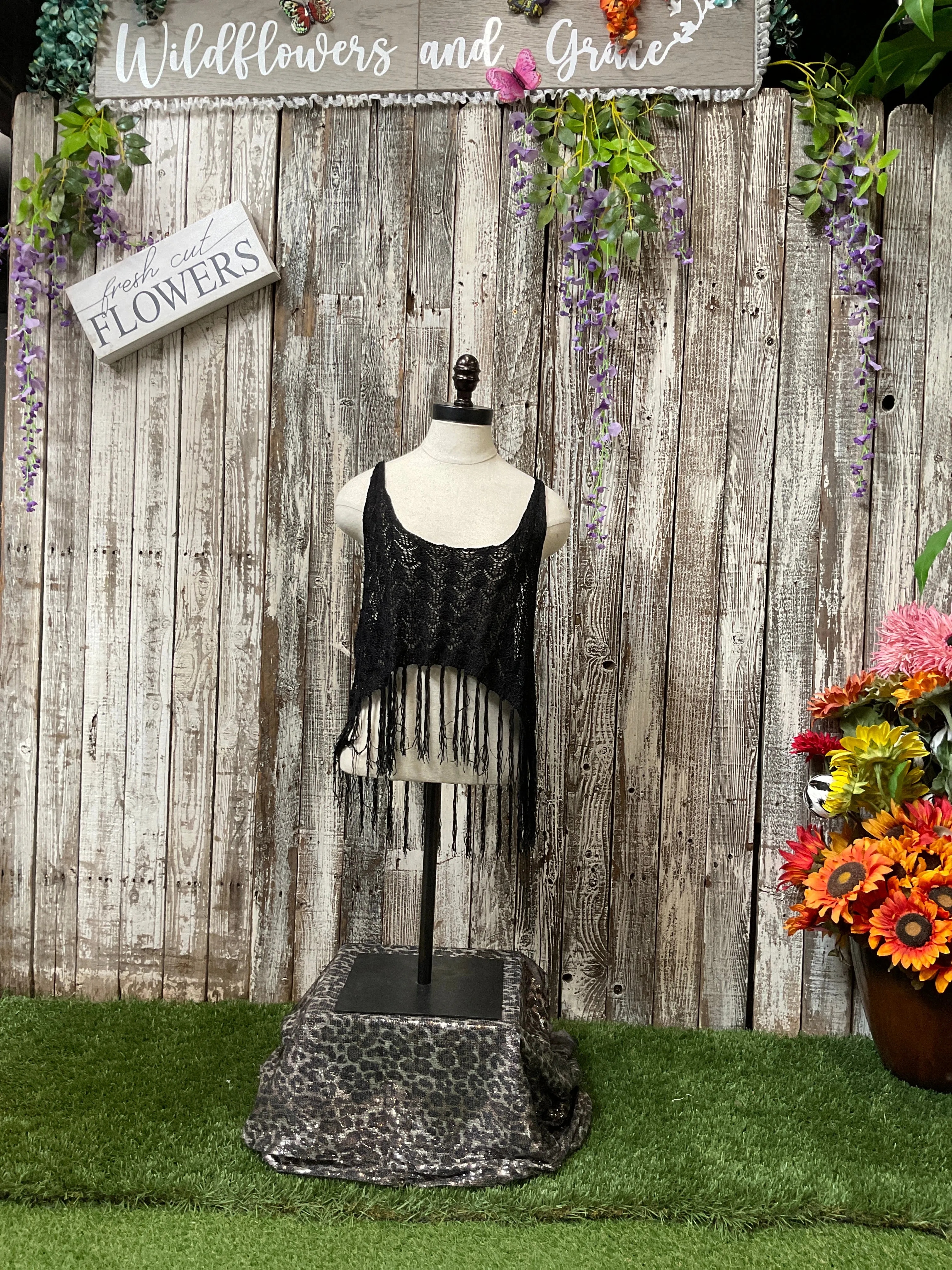 Knits & Tassles Crop Tank