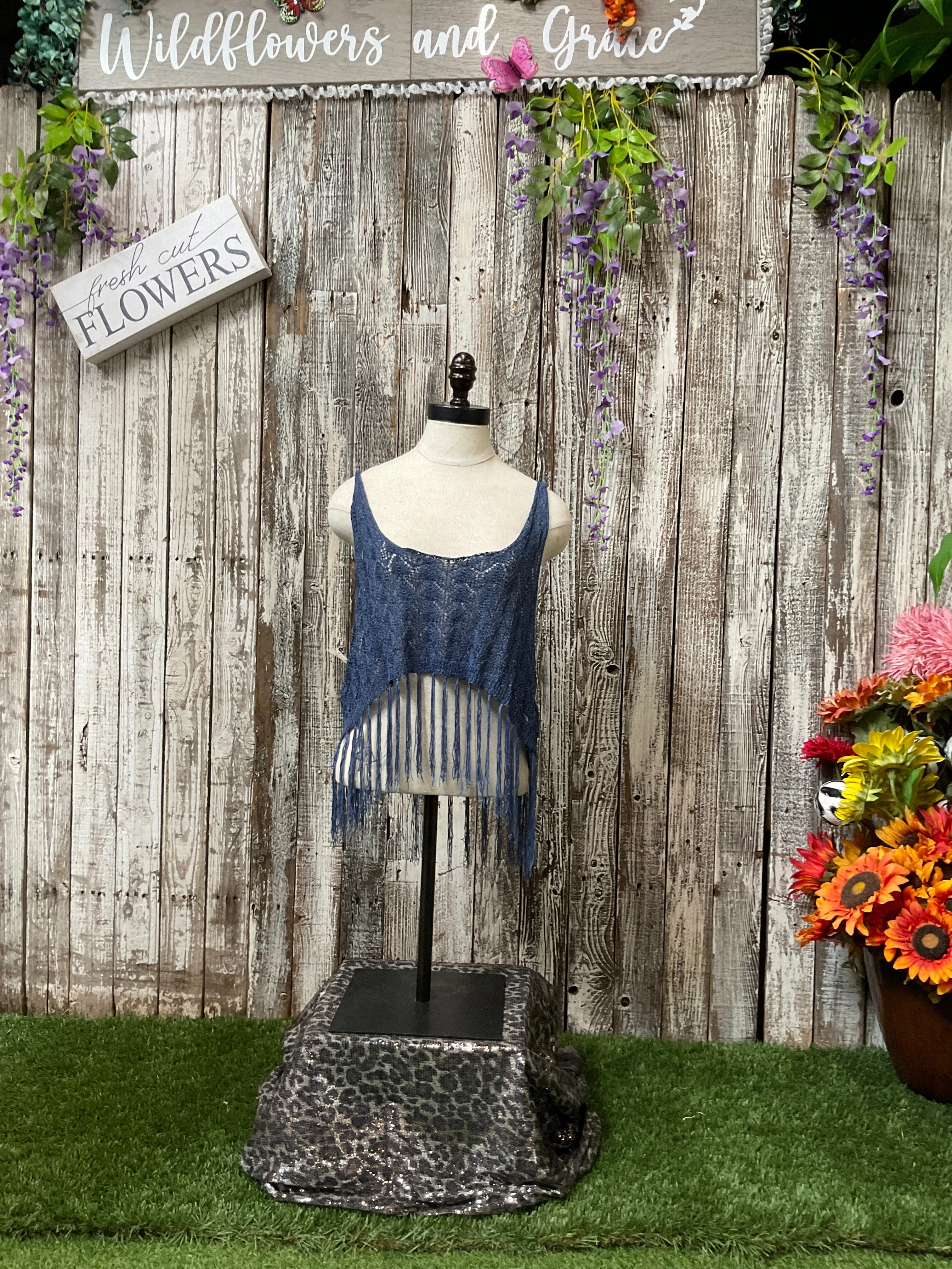 Knits & Tassles Crop Tank