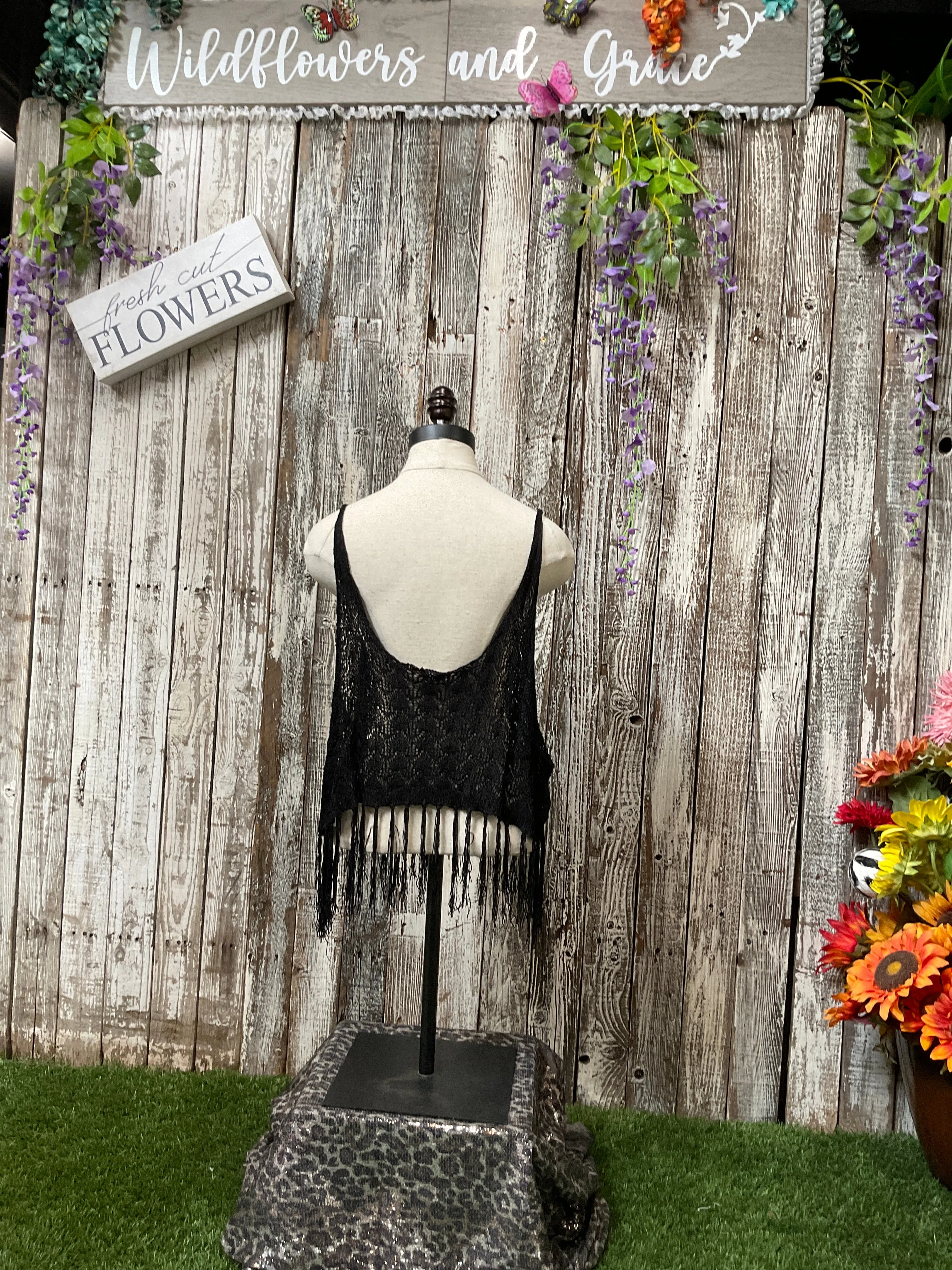 Knits & Tassles Crop Tank