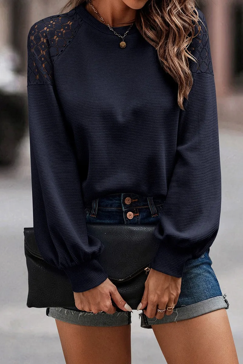 Lace Shoulder Sweater Top II