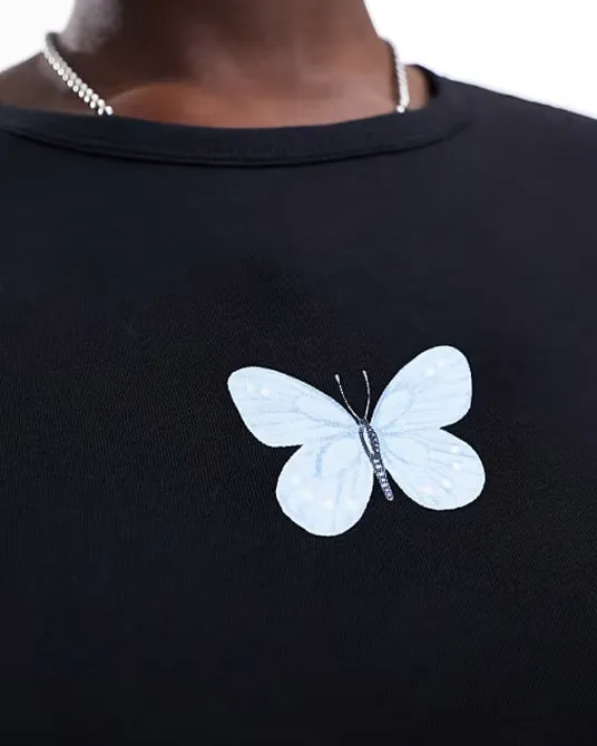 Ladies Long Sleeve Cropped Top