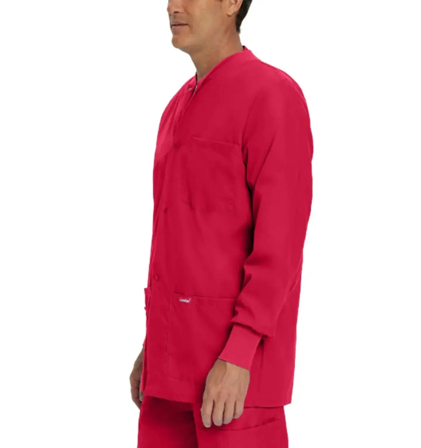 Landau Essentials Men's Warm-Up Scrub Jacket
