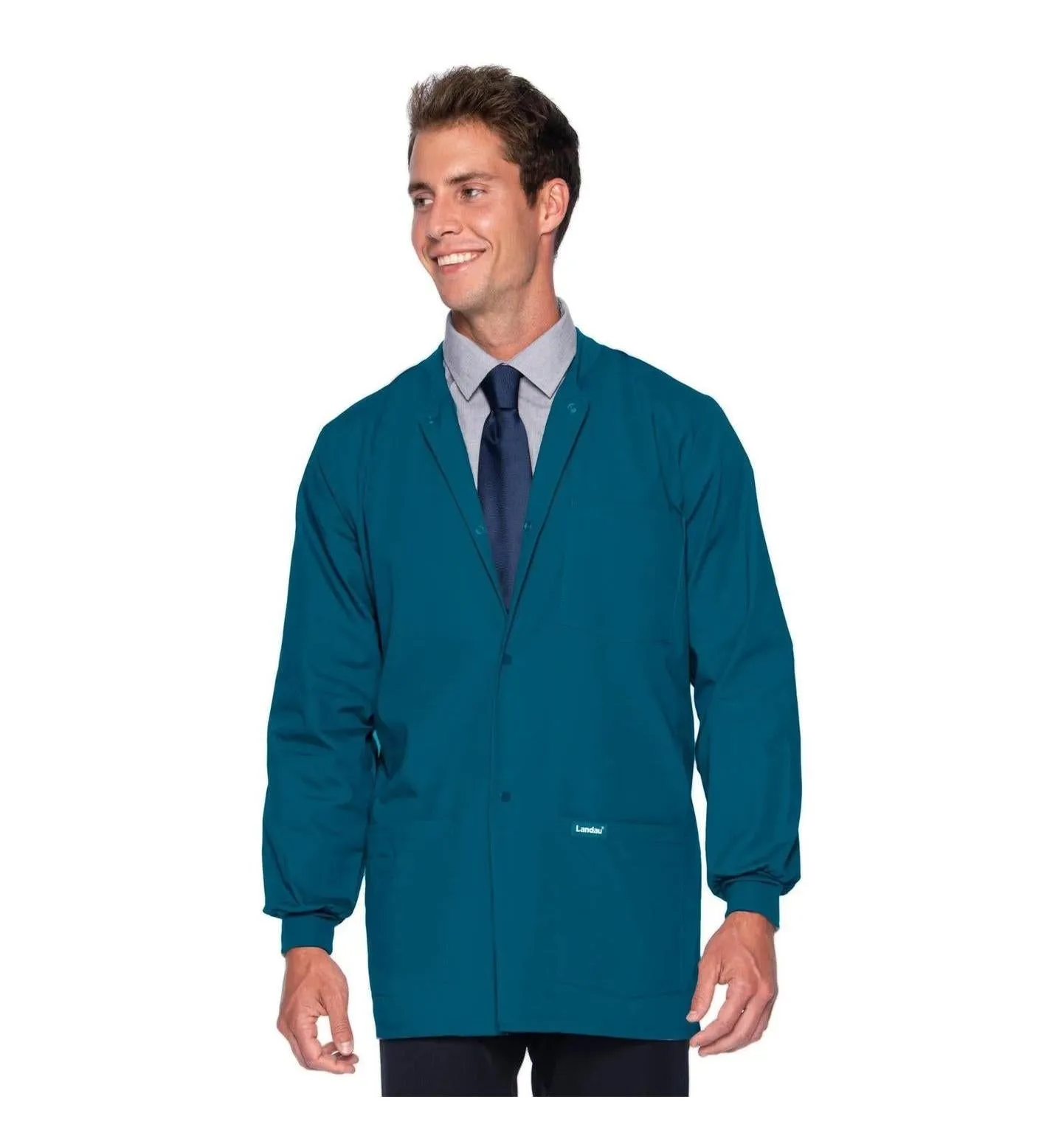Landau Essentials Men's Warm-Up Scrub Jacket