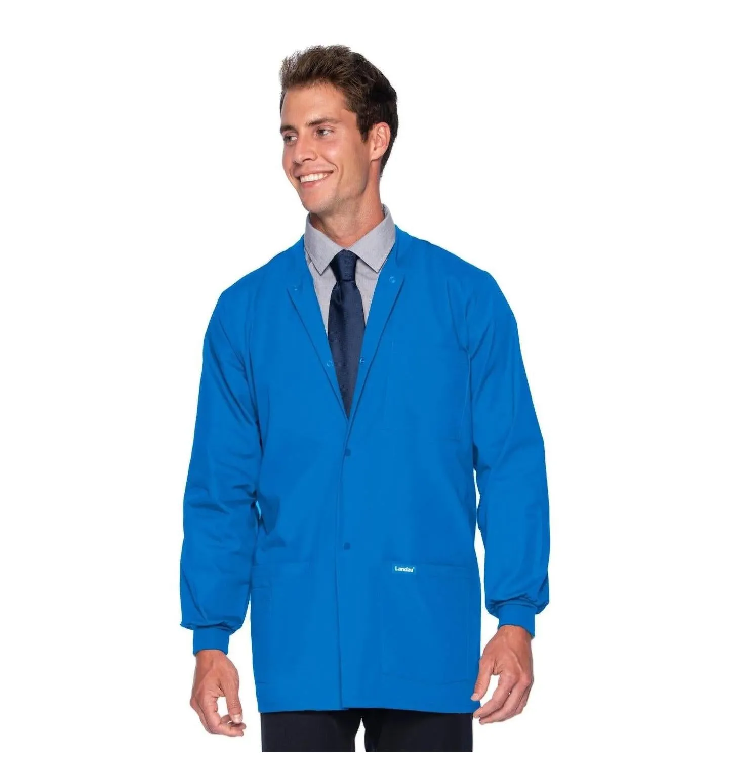 Landau Essentials Men's Warm-Up Scrub Jacket