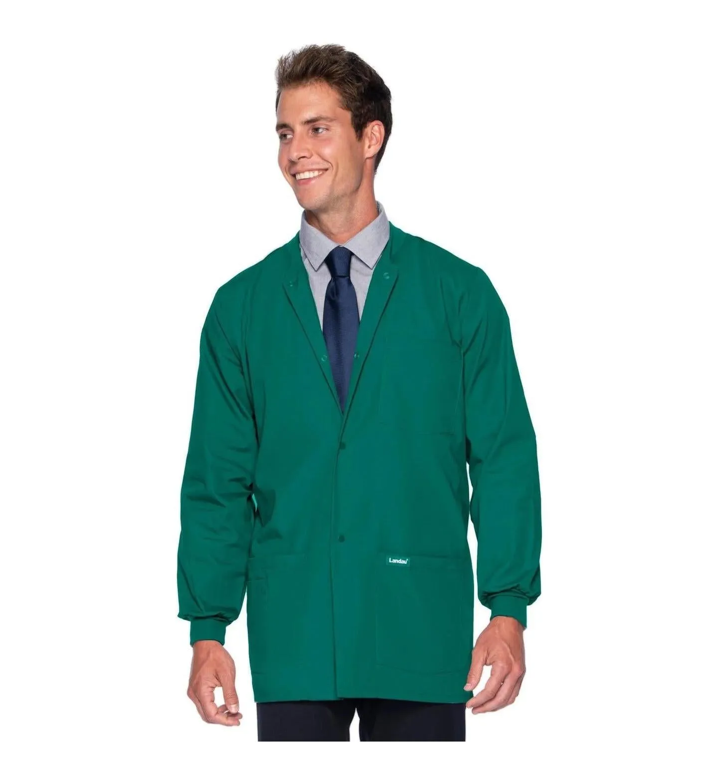 Landau Essentials Men's Warm-Up Scrub Jacket