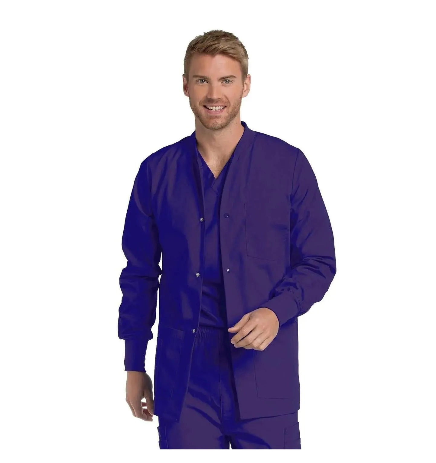 Landau Essentials Men's Warm-Up Scrub Jacket