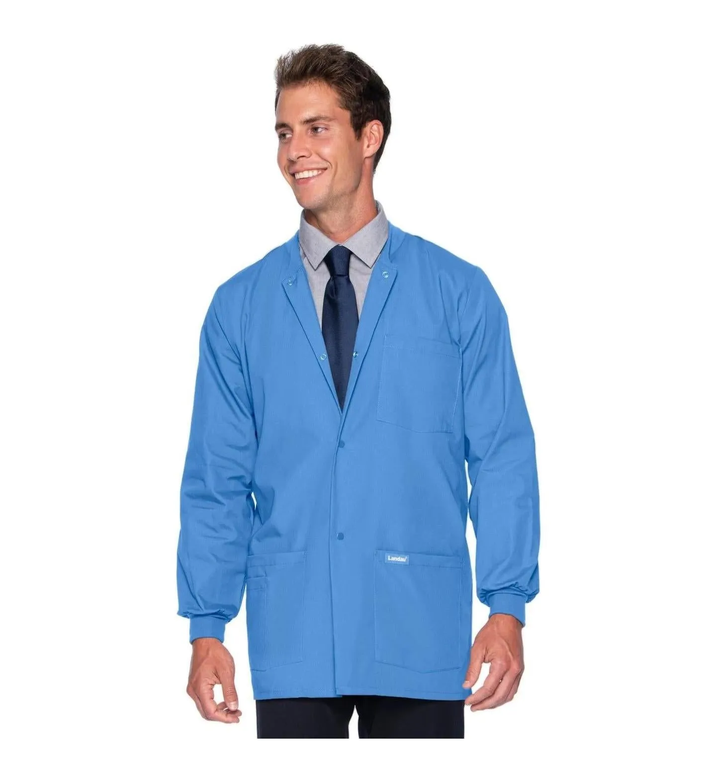 Landau Essentials Men's Warm-Up Scrub Jacket