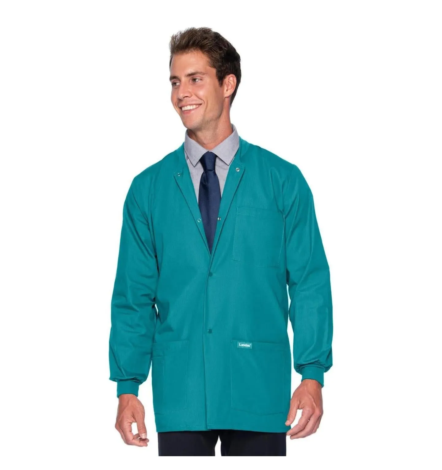 Landau Essentials Men's Warm-Up Scrub Jacket