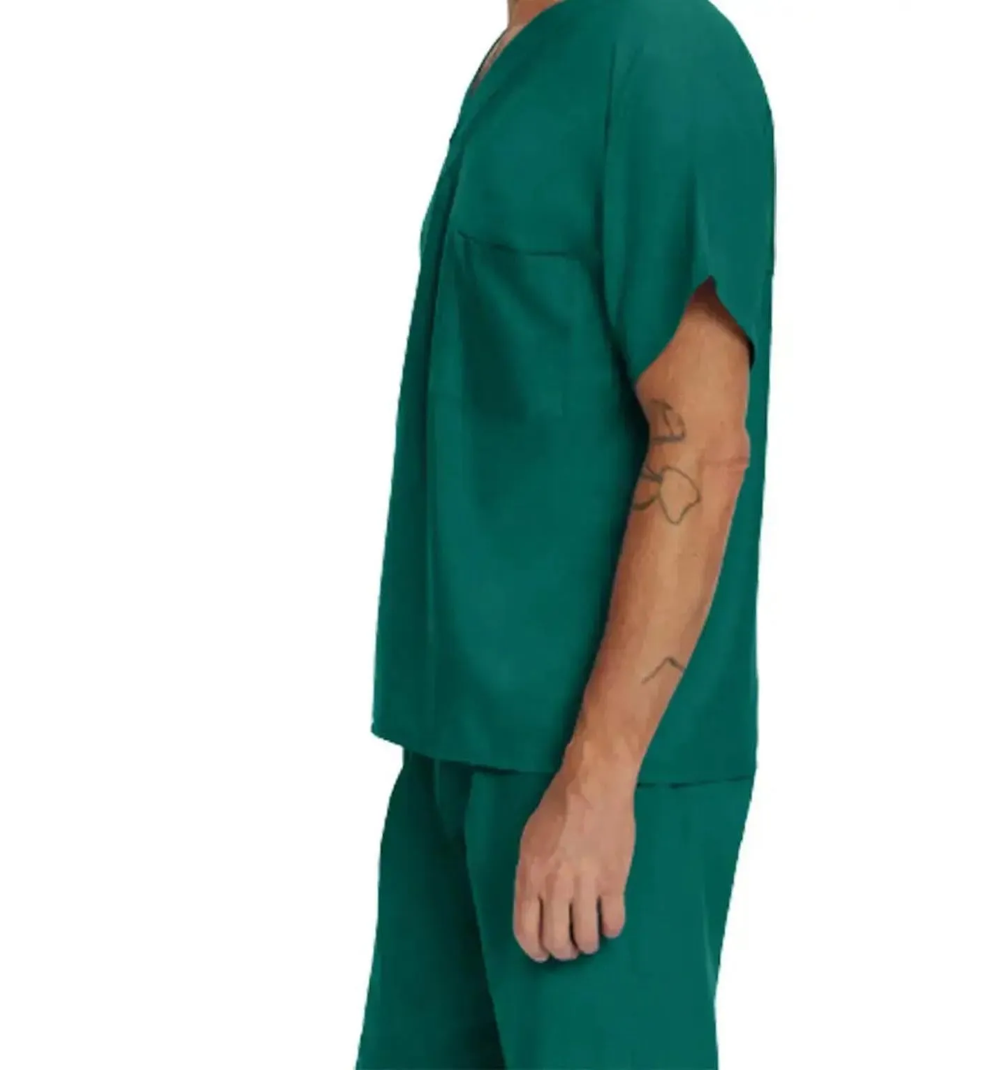 Landau Essentials Unisex 1-Pocket V-Neck Scrub Top