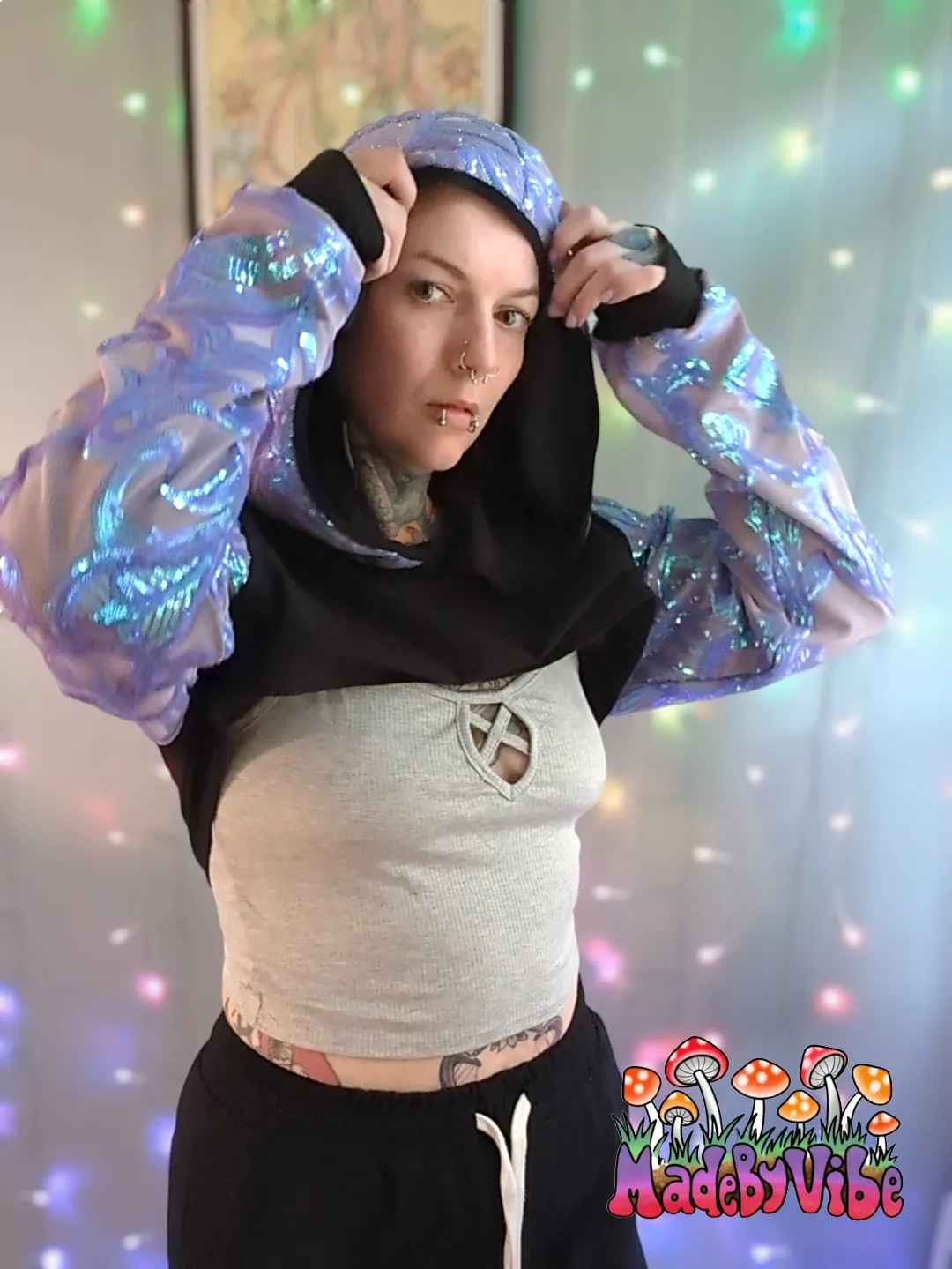 Lavender Haze Hooded Ultra Crop Top