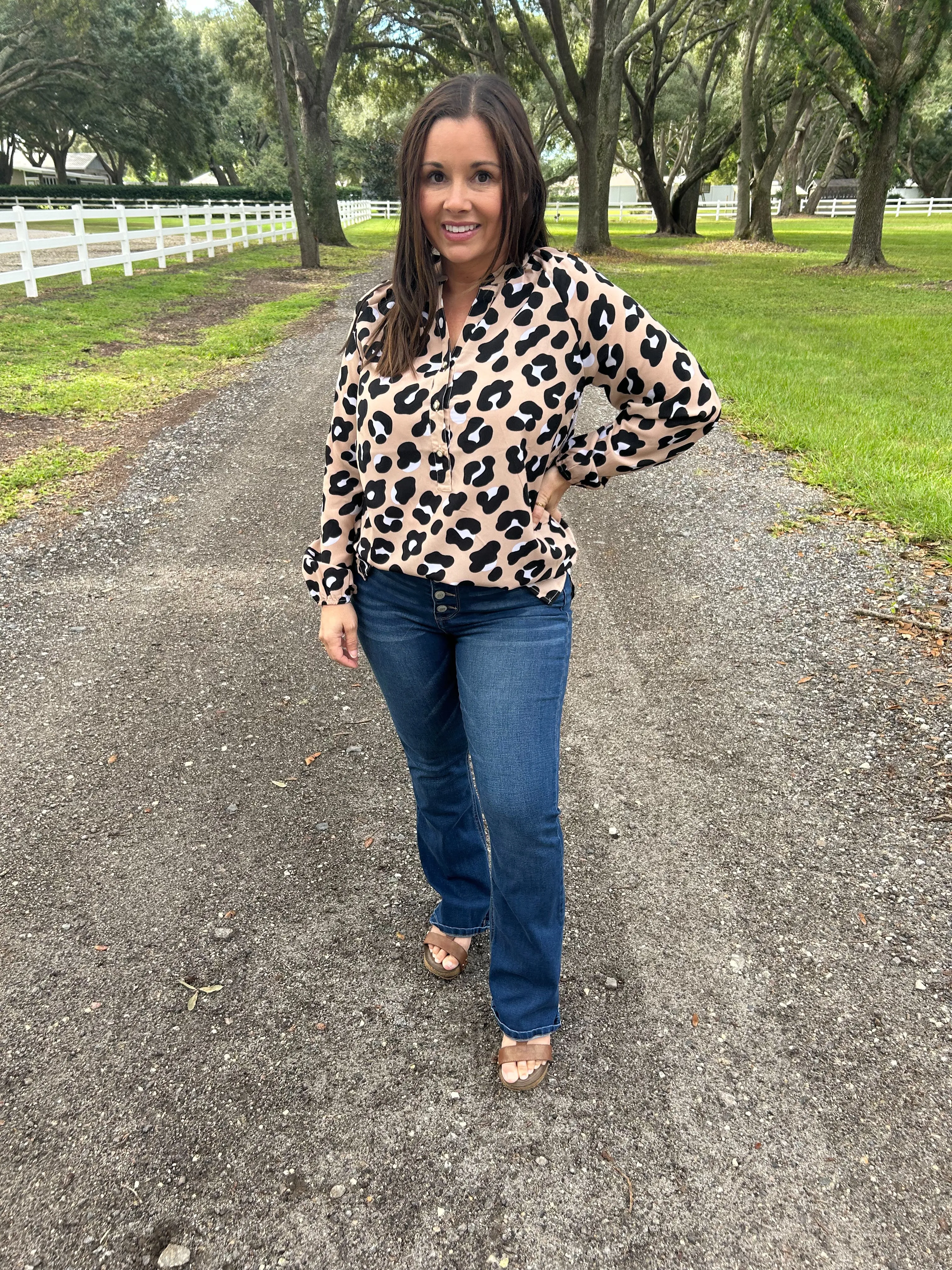 Lavish Leopard Simply Southern Blouse
