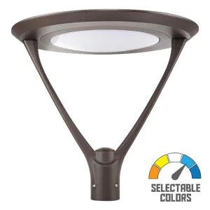 LED Post Top Light, 130 Watts, 15800 Lumens, 30K/40K/50K, 120-277V