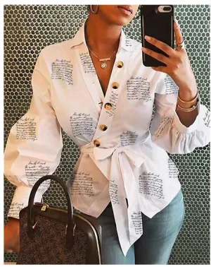 Letter Print Top