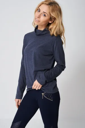 Lightweight Polo Neck Top Ex-Branded