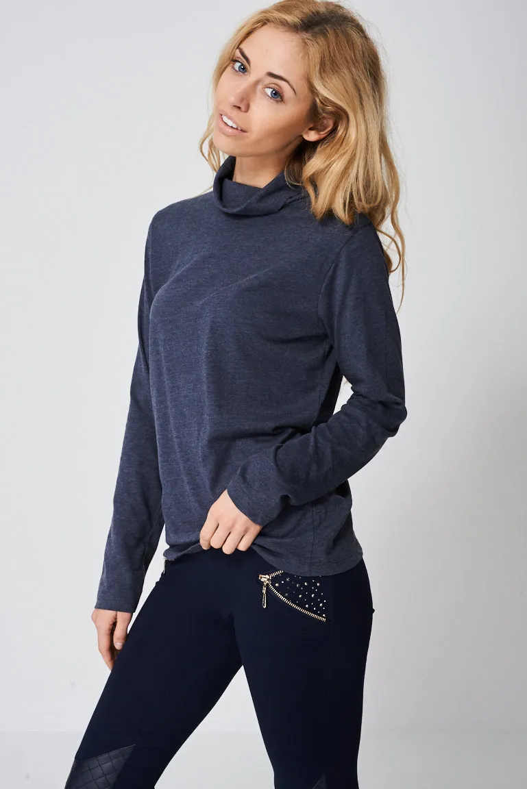 Lightweight Polo Neck Top Ex-Branded