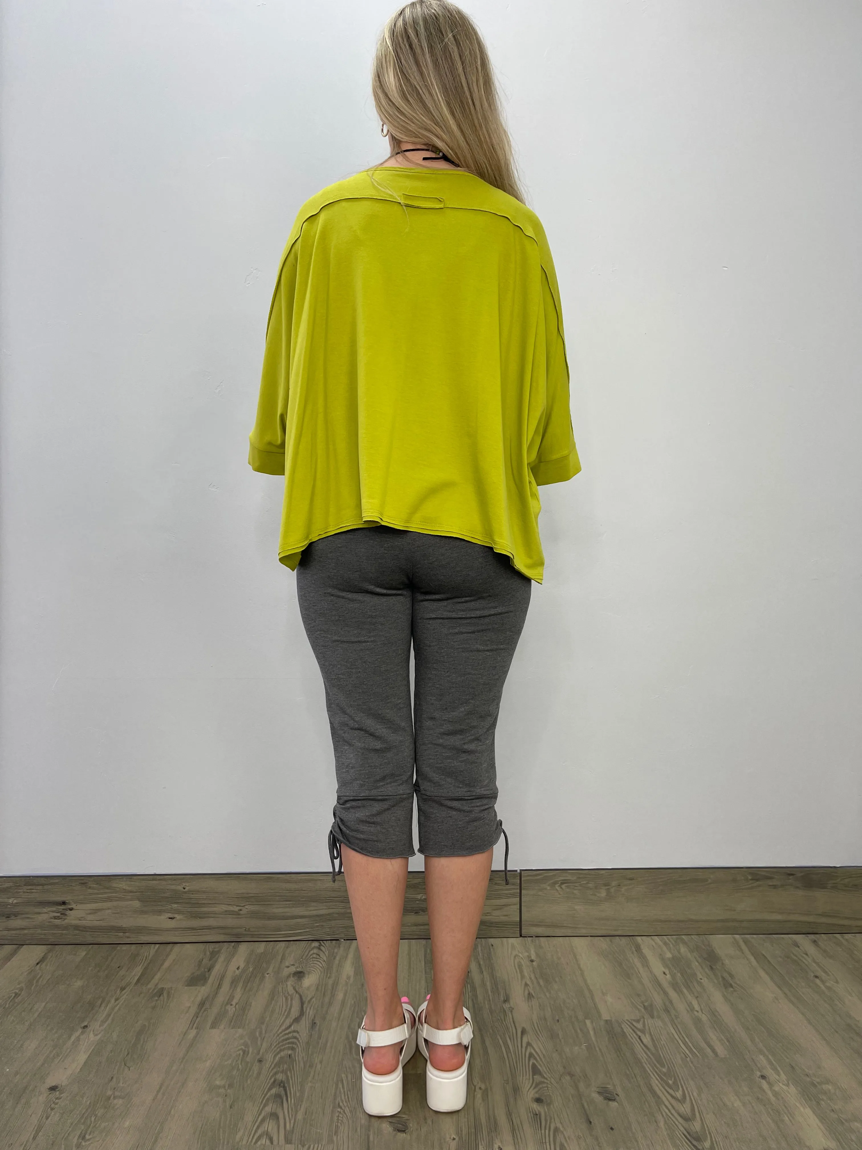 Lime Oversized Short Sleeve Top