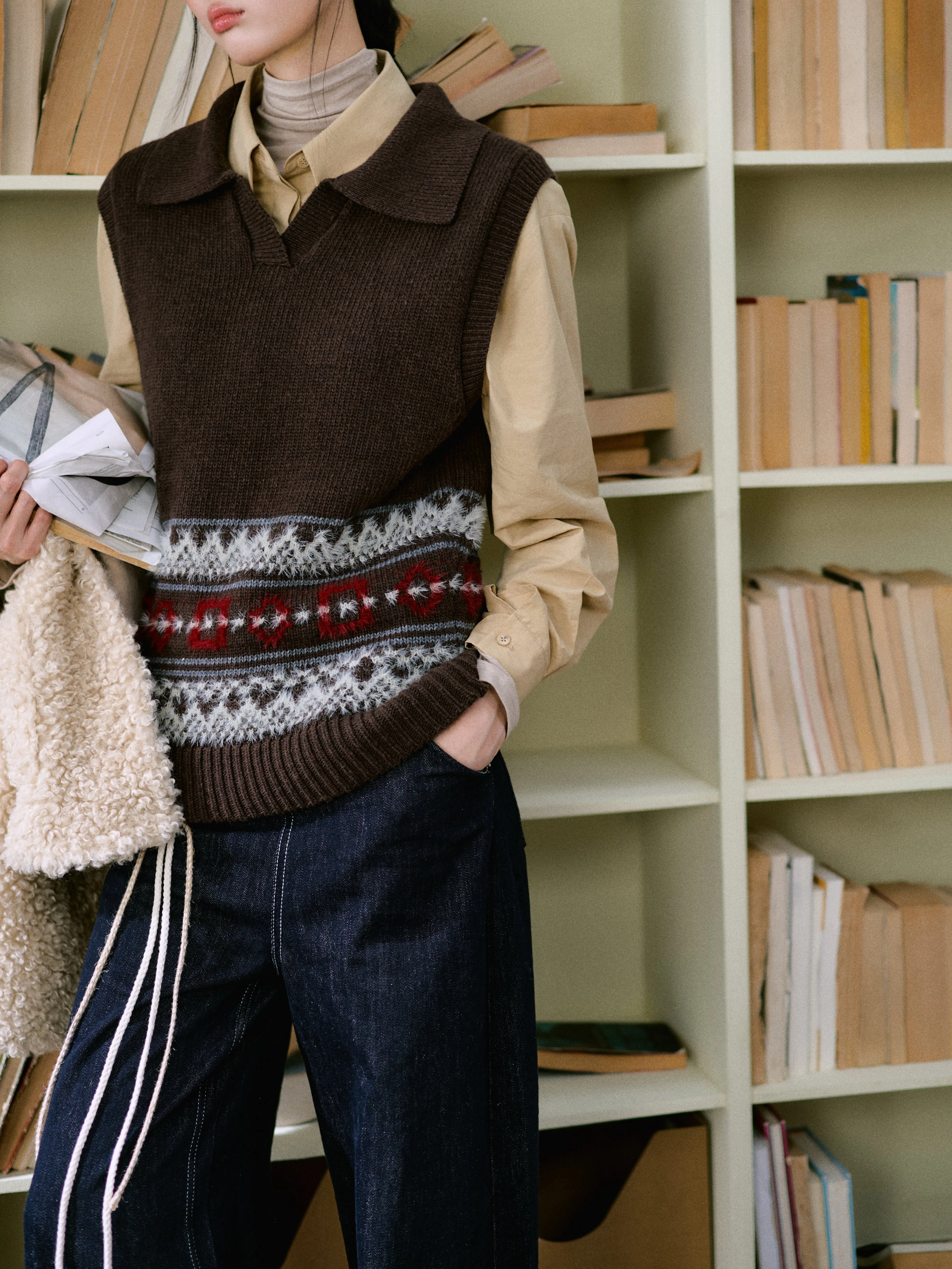LLDC 'SAVVY MUSE' Fair Isle Vest