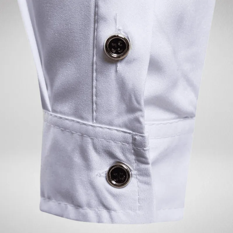 Long Sleeve Embroidered Rose Casual Shirt