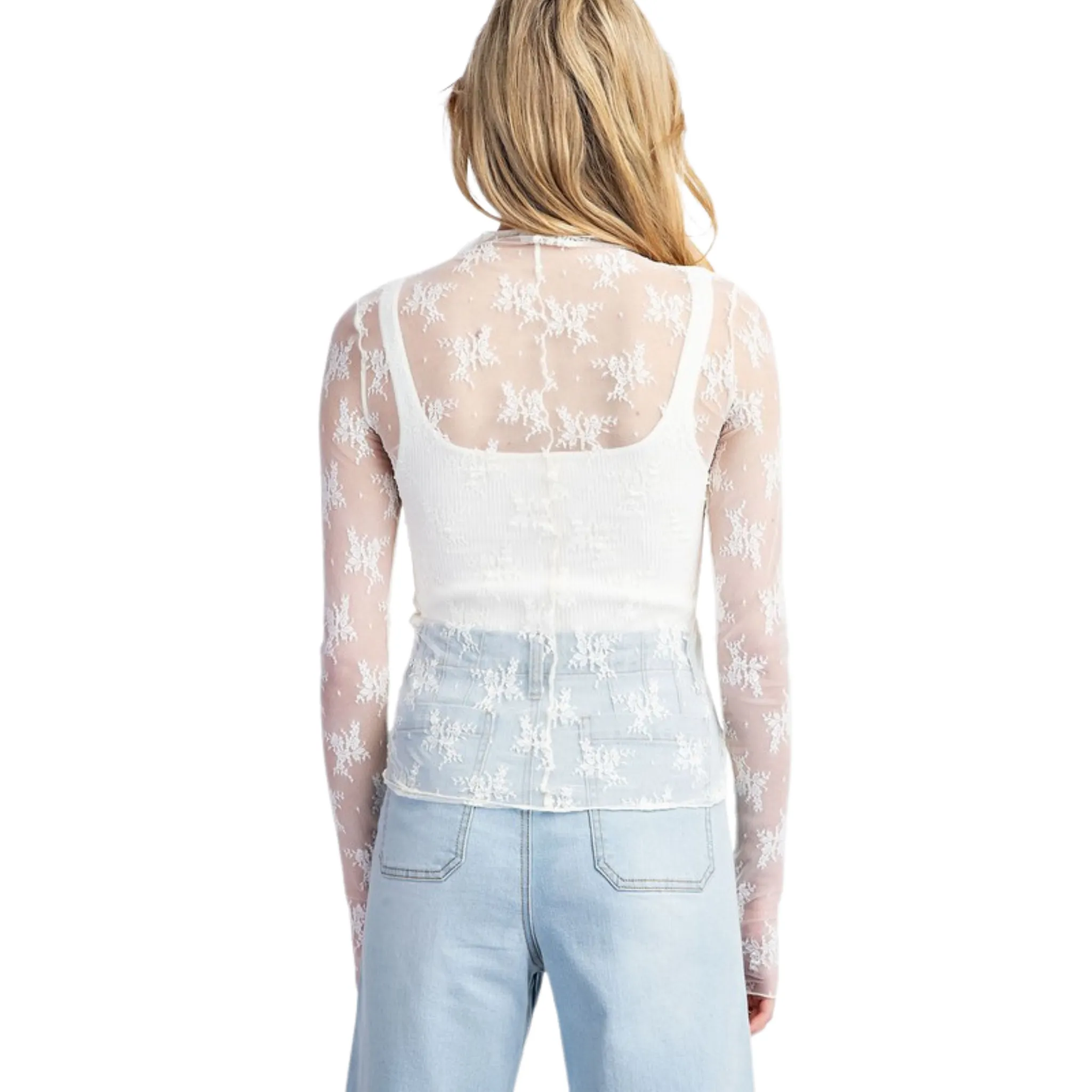 Long Sleeve Lace Top
