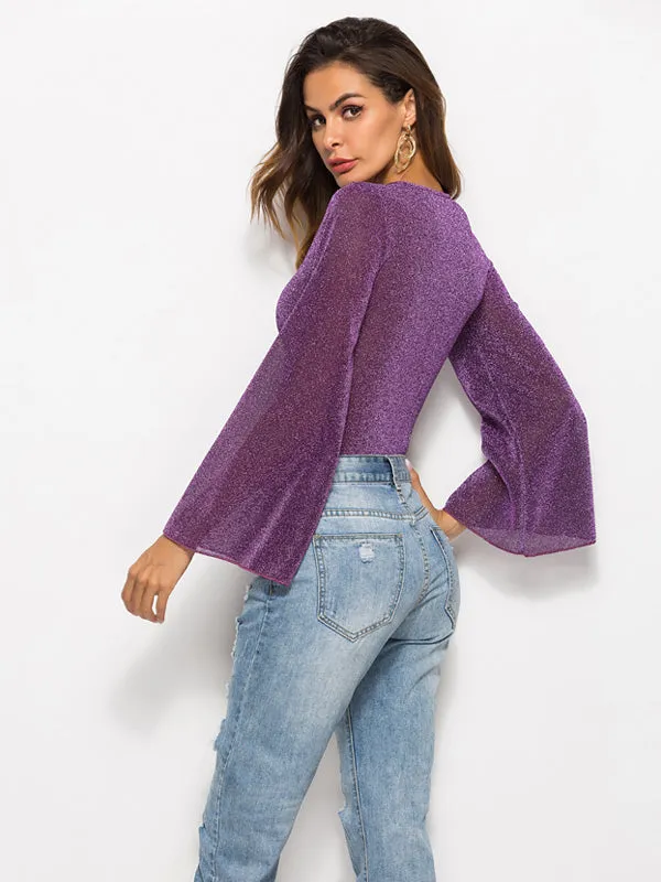Long-sleeved Slim One-piece Top