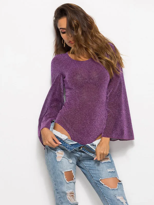 Long-sleeved Slim One-piece Top