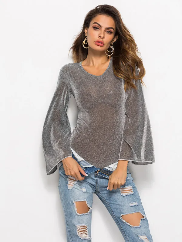 Long-sleeved Slim One-piece Top