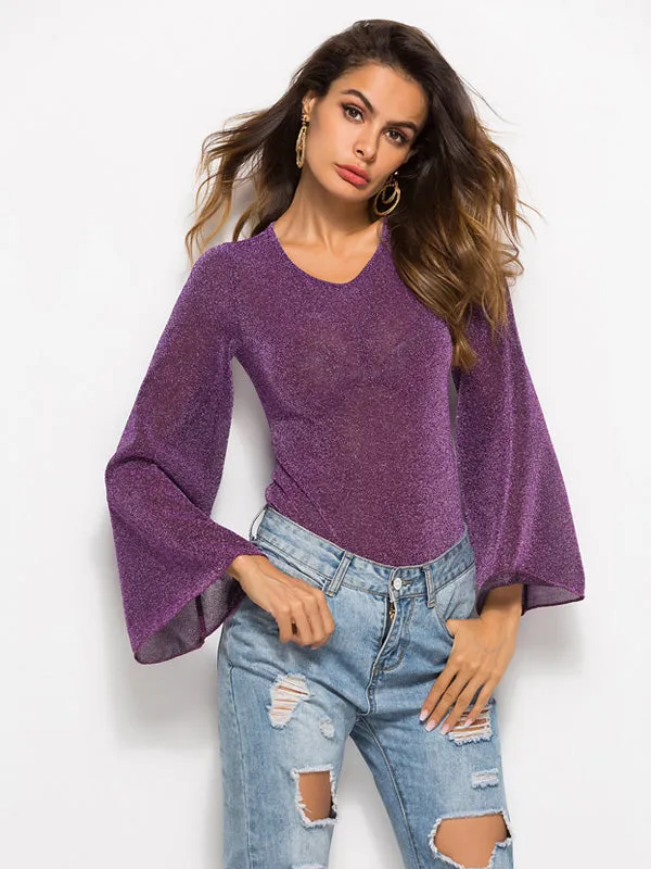 Long-sleeved Slim One-piece Top