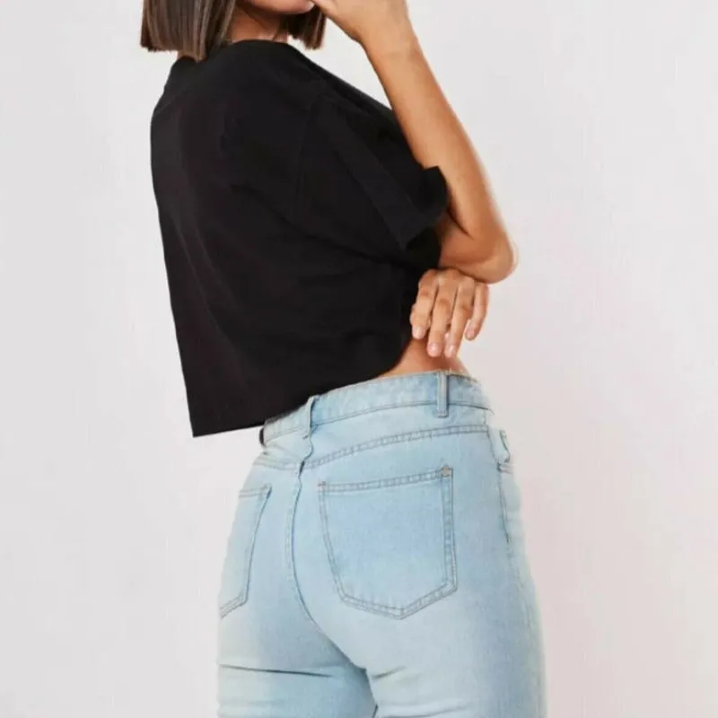 Loose Basic Cropped T-Shirt