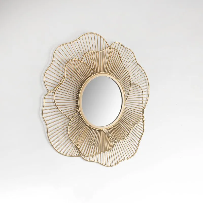 Lotus Flower Gold Mirror