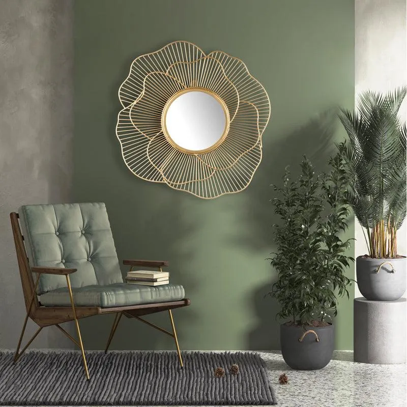 Lotus Flower Gold Mirror