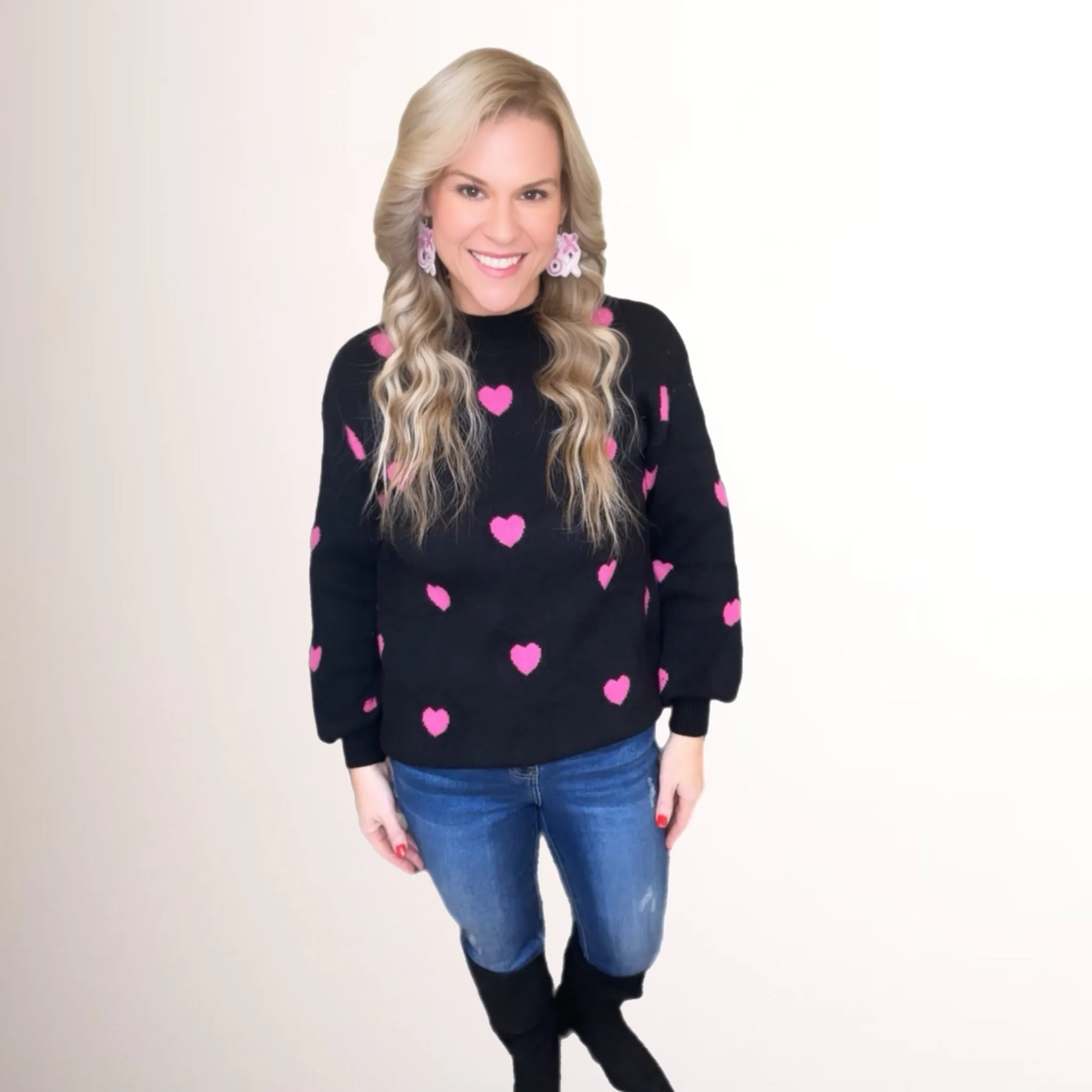 Love is in the air heart sweater