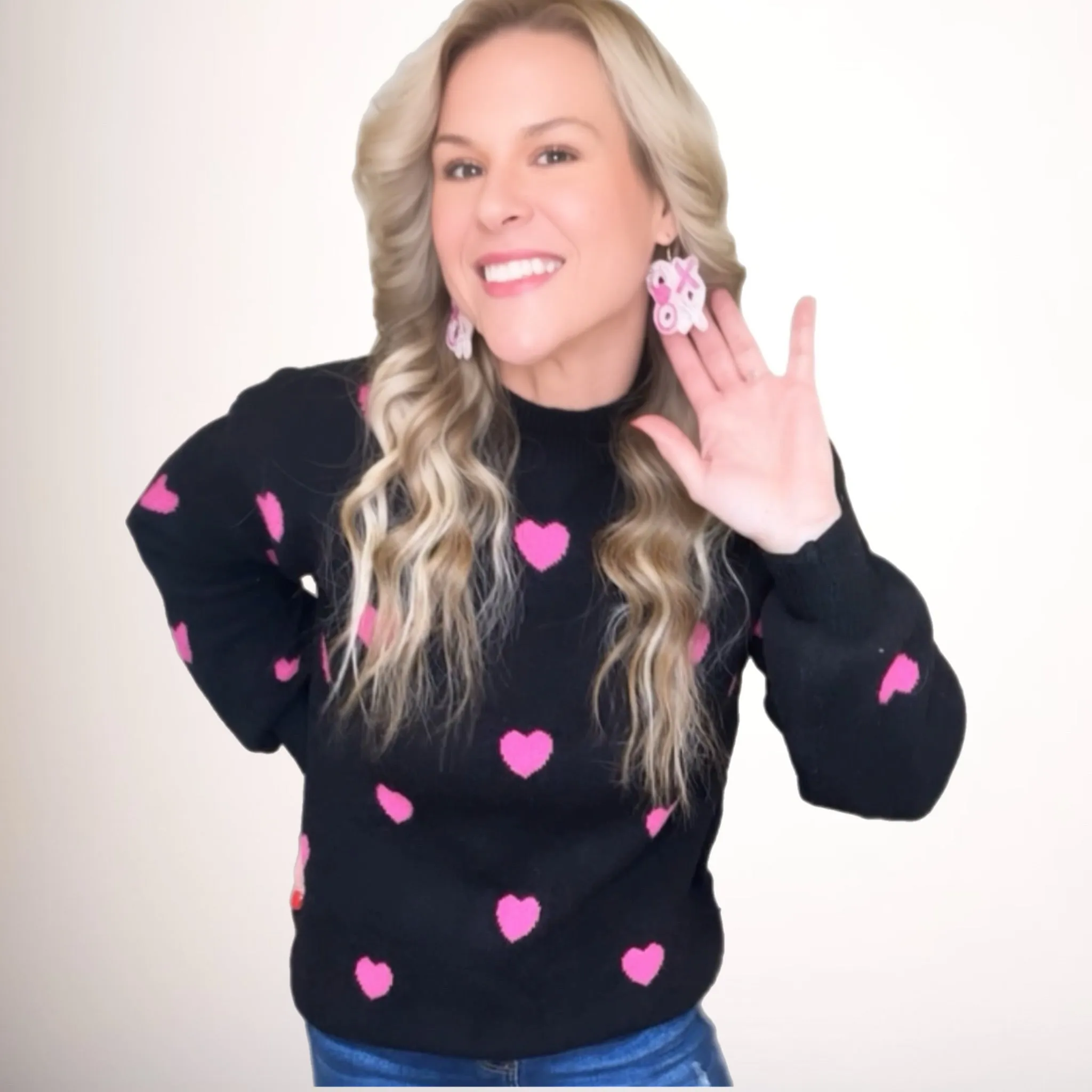 Love is in the air heart sweater