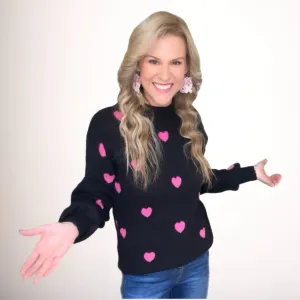 Love is in the air heart sweater