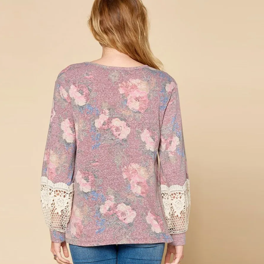 Lovely Floral Long Sleeve Top
