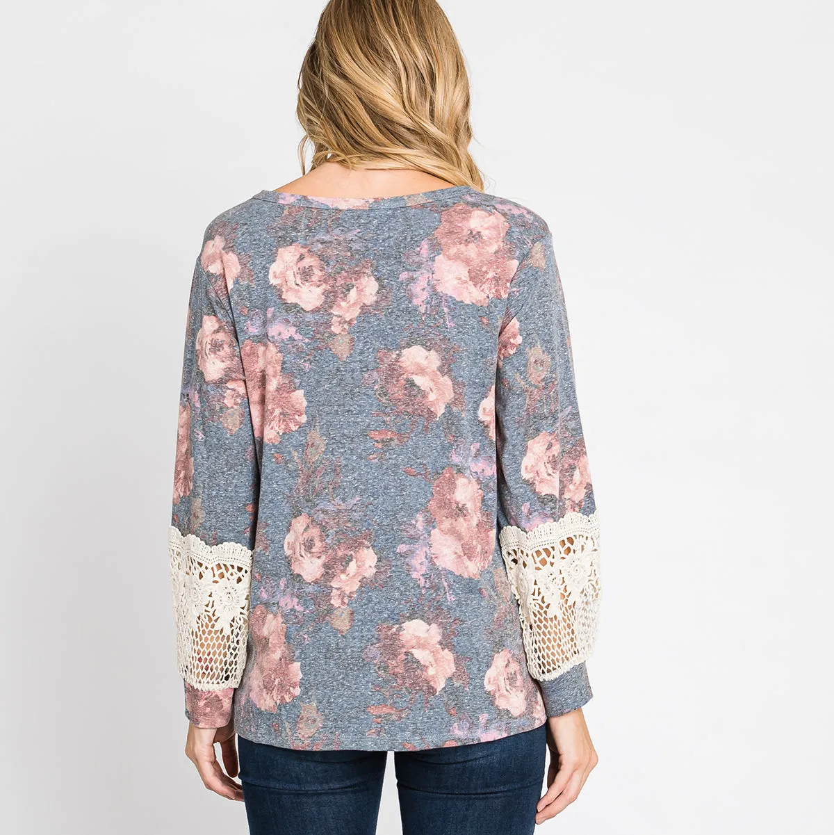 Lovely Floral Long Sleeve Top