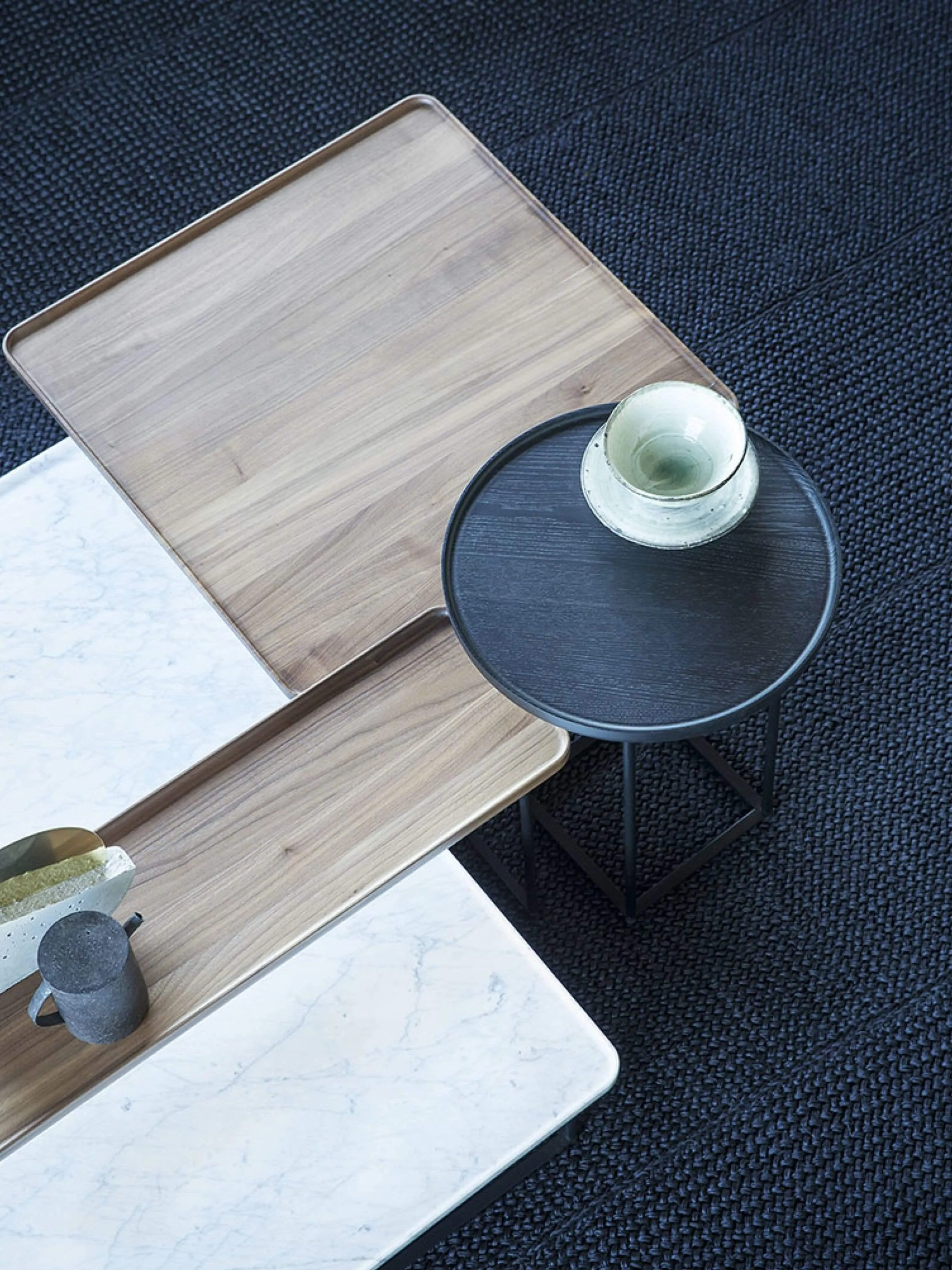 Luca Nichetto 381 Torei Square Table in Walnut by Cassina