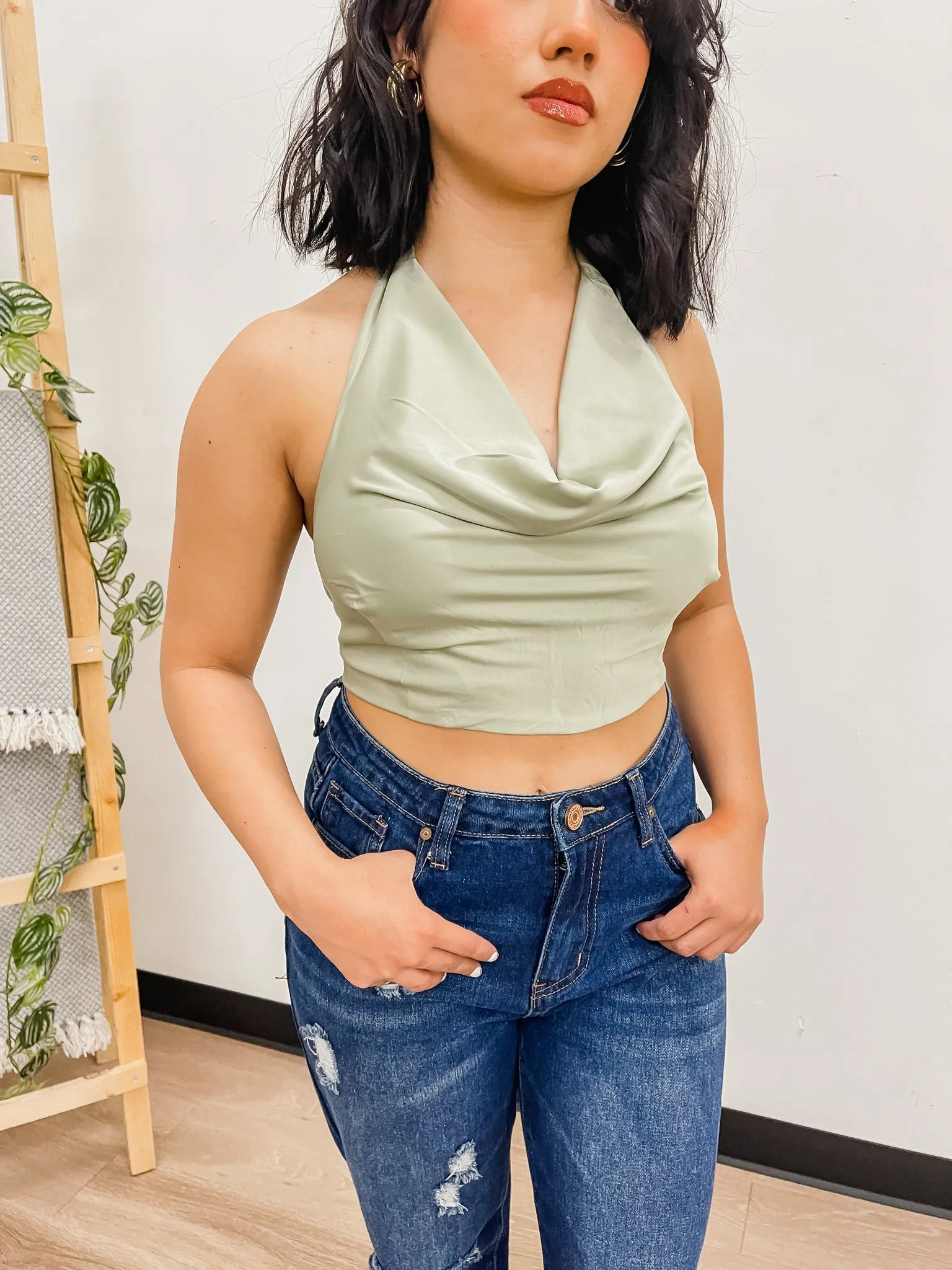 Lucia Silk Drape Top